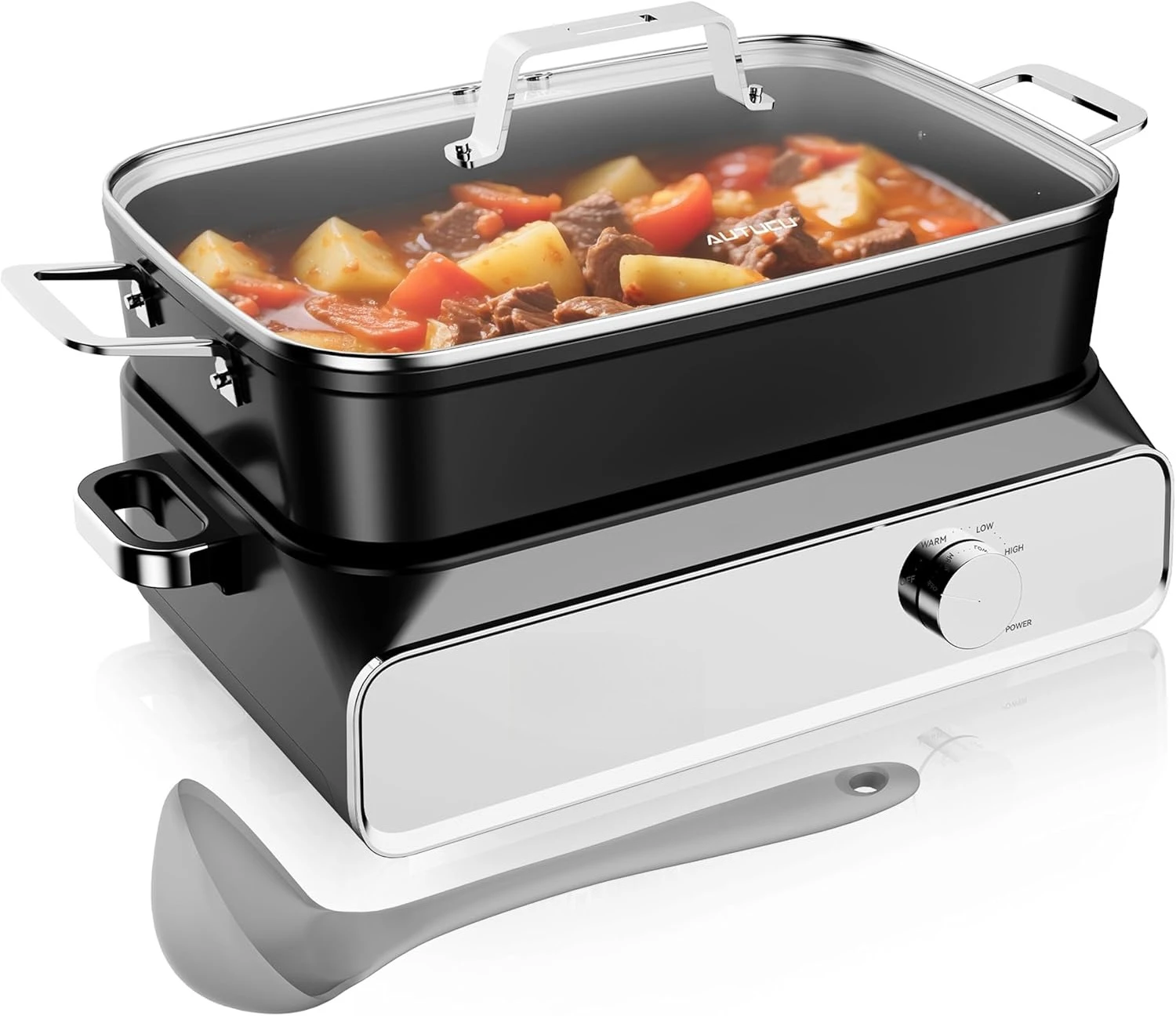 Slow Cooker 10-Quart - PFOA-Free Ceramic Coating, Oven Safe to 450°F | Keep Warm Function
Slow Cooker 10-Quart - PFOA-Free Ceramic Coating, Oven Safe to 450°F | Keep Warm Function
