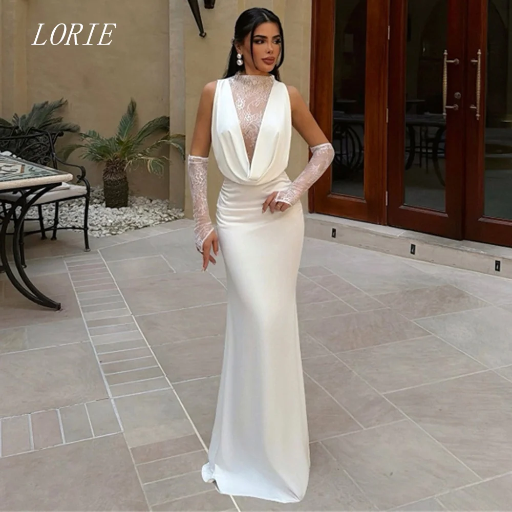 LORIE Luxury Mermaid Civil Wedding Dress Gala Scoop Bridal Dresses Lace Sleeveless Engagement Wedding Gown Customized 2026
LORIE Luxury Mermaid Civil Wedding Dress Gala Scoop Bridal Dresses Lace Sleeveless Engagement Wedding Gown Customized 2026