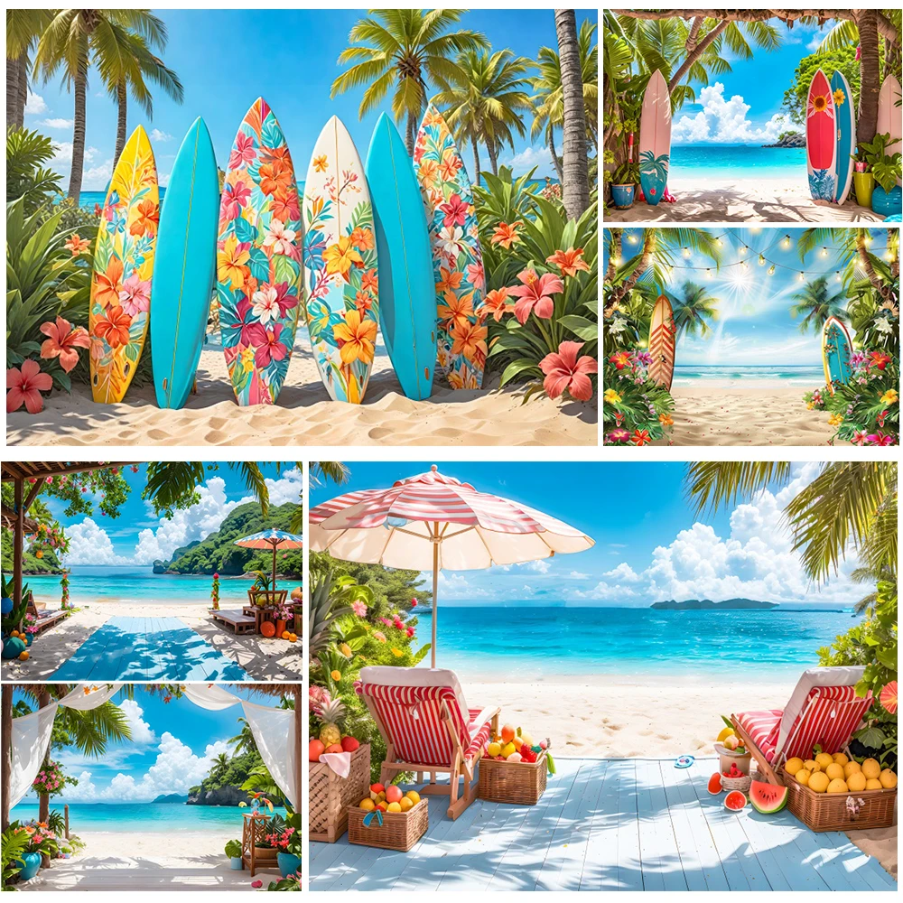 Hawaiian Summer Seaside Backdrop for Photography Tropical Beach Palm Tree Surfboard Baby Birthday Holiday Party Photo Background
Hawaiian Summer Seaside Backdrop for Photography Tropical Beach Palm Tree Surfboard Baby Birthday Holiday Party Photo Background