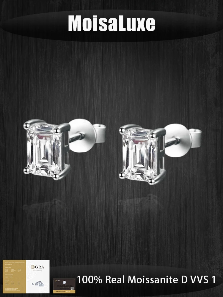 MoisaLuxe Official Store Moissanite 925 sterling silver Rectangular Heterosexual Light luxury Earrings for Valentine's Day gift
MoisaLuxe Official Store Moissanite 925 sterling silver Rectangular Heterosexual Light luxury Earrings for Valentine's Day gift