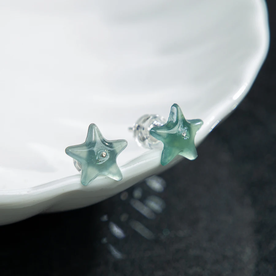 TIMESWIND Authentic A-type Jade Light Blue Cute Starfish S925 Silver Women Earrings Fashion Jewelry with Certificate
TIMESWIND Authentic A-type Jade Light Blue Cute Starfish S925 Silver Women Earrings Fashion Jewelry with Certificate