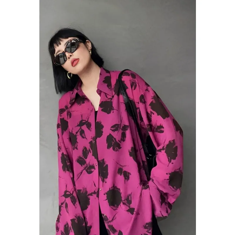 Rose Printed Retro Shirt Women's Trendy Versatile Loose Thin Cardigan Top
Rose Printed Retro Shirt Women's Trendy Versatile Loose Thin Cardigan Top