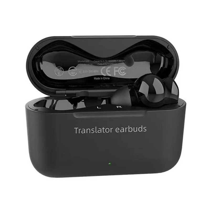 M6 Mini Translation Headset 127 Languages Translation Smart Voice Translator Wireless Bluetooth Translation Headset Black
M6 Mini Translation Headset 127 Languages Translation Smart Voice Translator Wireless Bluetooth Translation Headset Black
