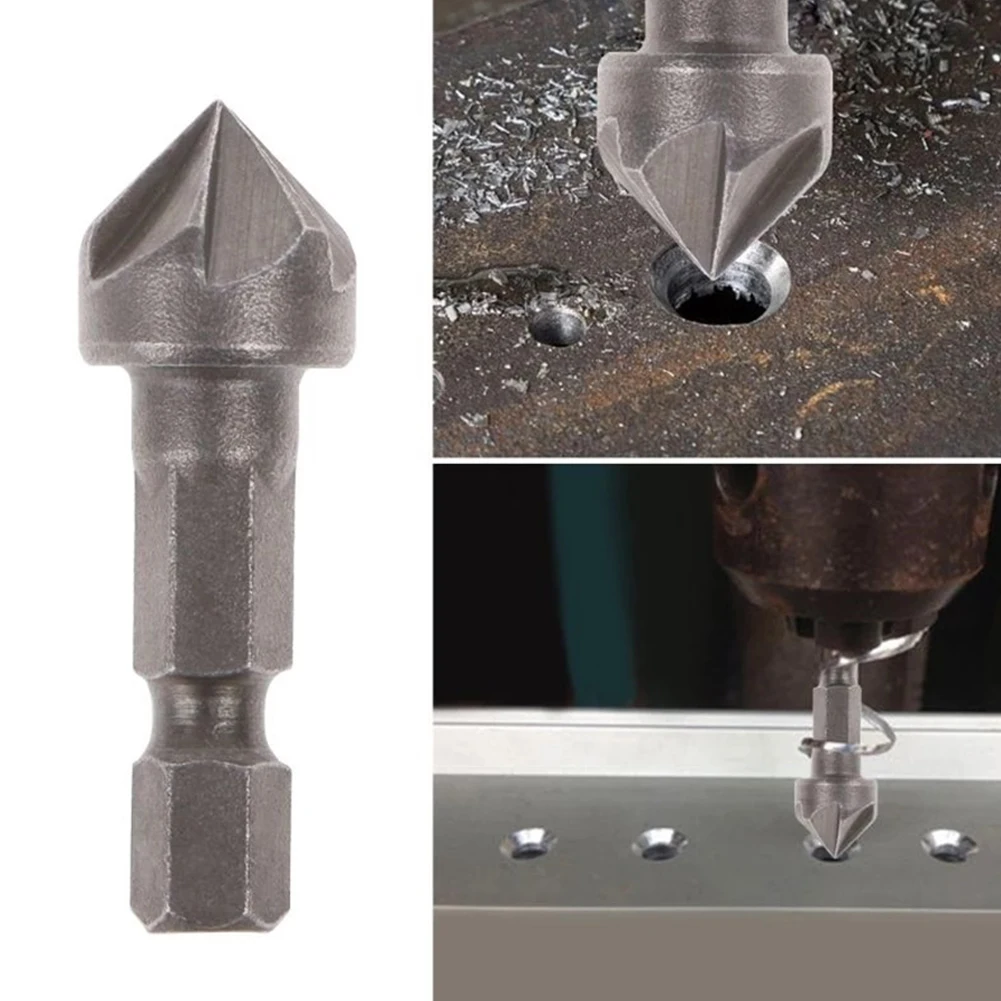 Chamfering Tool Countersink Drill Debur Hole Opener Woodworking 1/4inch Hexagonal Shank 5 Flute 90 Deg Power Tool Accessories
Chamfering Tool Countersink Drill Debur Hole Opener Woodworking 1/4inch Hexagonal Shank 5 Flute 90 Deg Power Tool Accessories