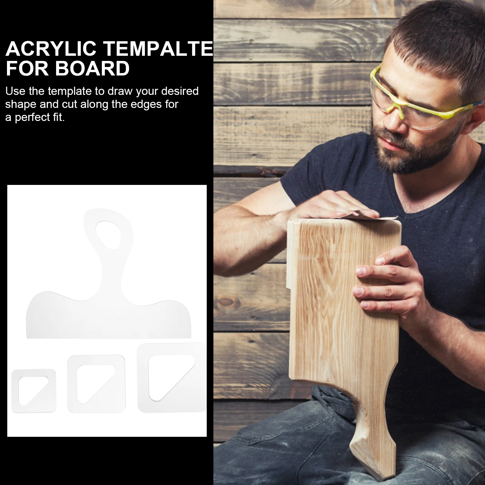 4pcs Acrylic Cutting Board Tool Handle Templates Reusable Kitchen Woodworking Clear Stencil Router Mold Charcuterie Boards
4pcs Acrylic Cutting Board Tool Handle Templates Reusable Kitchen Woodworking Clear Stencil Router Mold Charcuterie Boards
