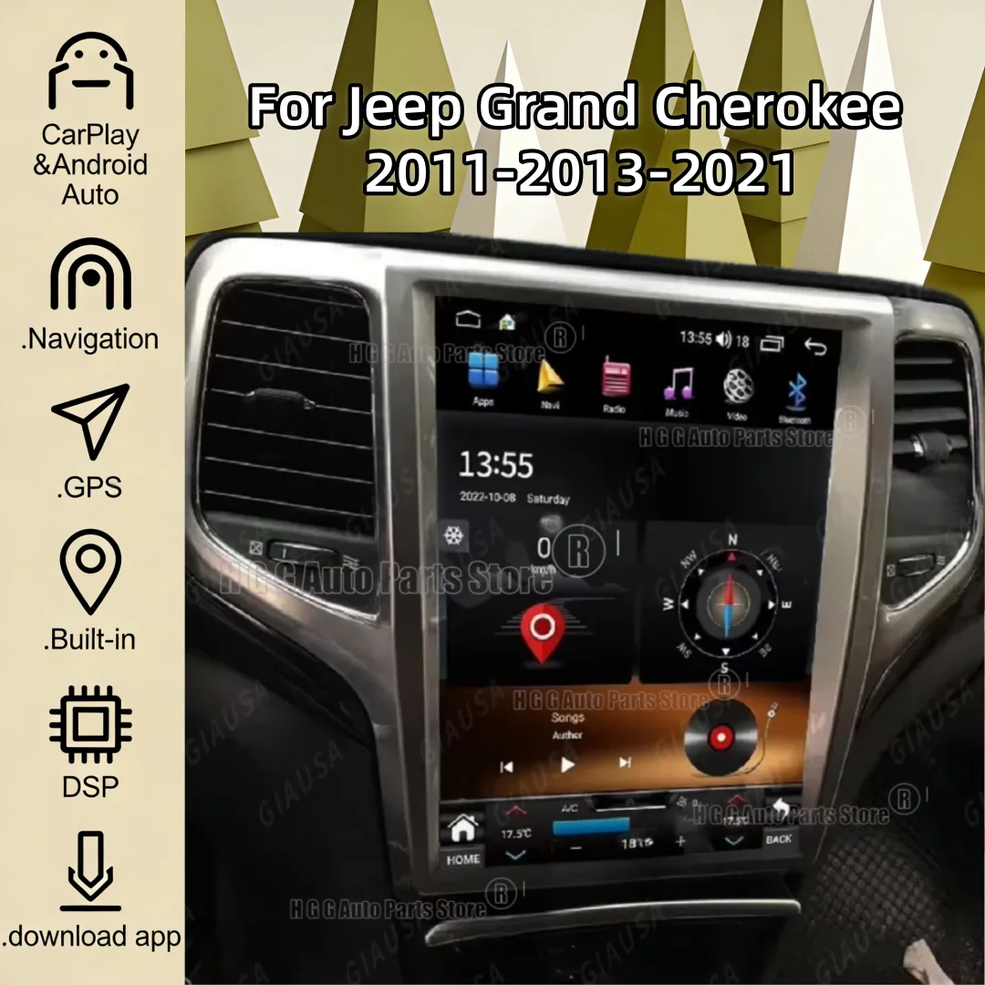 Автомагнитола для Jeep Grand Cherokee 2011-2013-2021, мультимедийный плеер, беспроводной CarPlay, Android Auto, автомагнитола, стерео, GPS-навигация, головное устройство
Автомагнитола для Jeep Grand Cherokee 2011-2013-2021, мультимедийный плеер, беспроводной CarPlay, Android Auto, автомагнитола, стерео, GPS-навигация, головное устройство