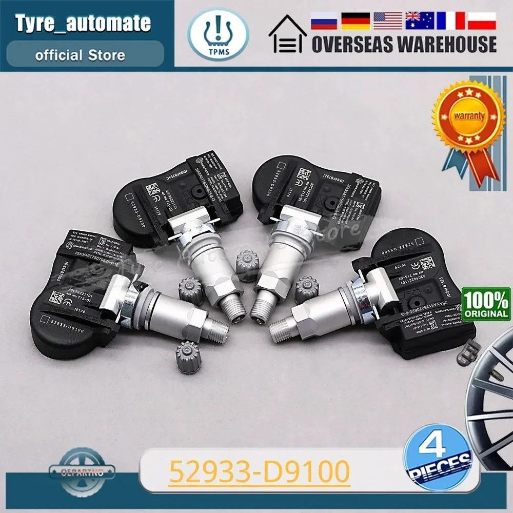 SET of 4 52933-D9100 Tire Pressure Sensor for Hyundai Car TPMS For 2016-2022 ELANTRA KIA OPTIMA NIRO 52933-F2000 52933D4100
SET of 4 52933-D9100 Tire Pressure Sensor for Hyundai Car TPMS For 2016-2022 ELANTRA KIA OPTIMA NIRO 52933-F2000 52933D4100