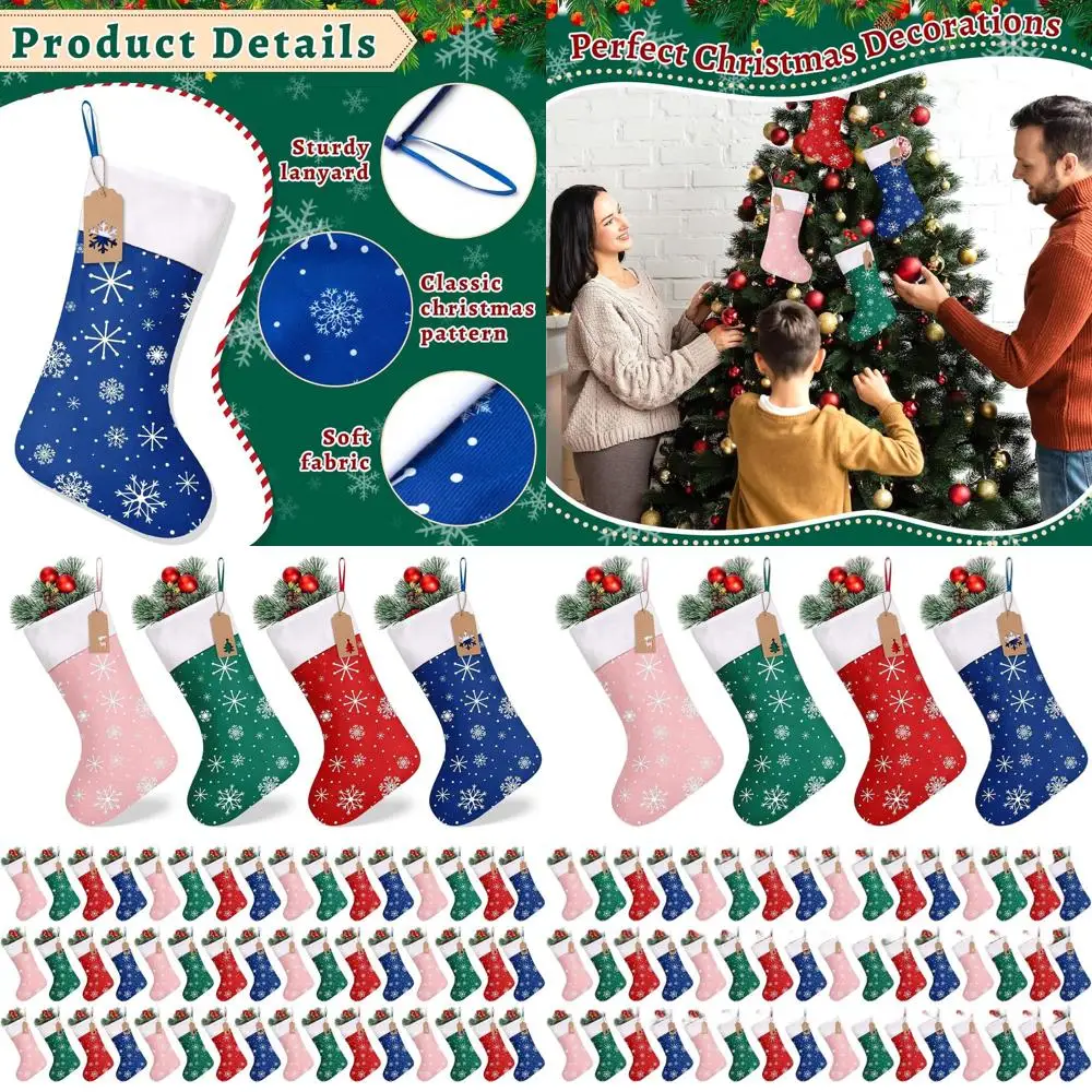 Bulk Pack of 30 Large 17.3 Felt Christmas Stockings with Tags for Hanging Decorations
Bulk Pack of 30 Large 17.3 Felt Christmas Stockings with Tags for Hanging Decorations