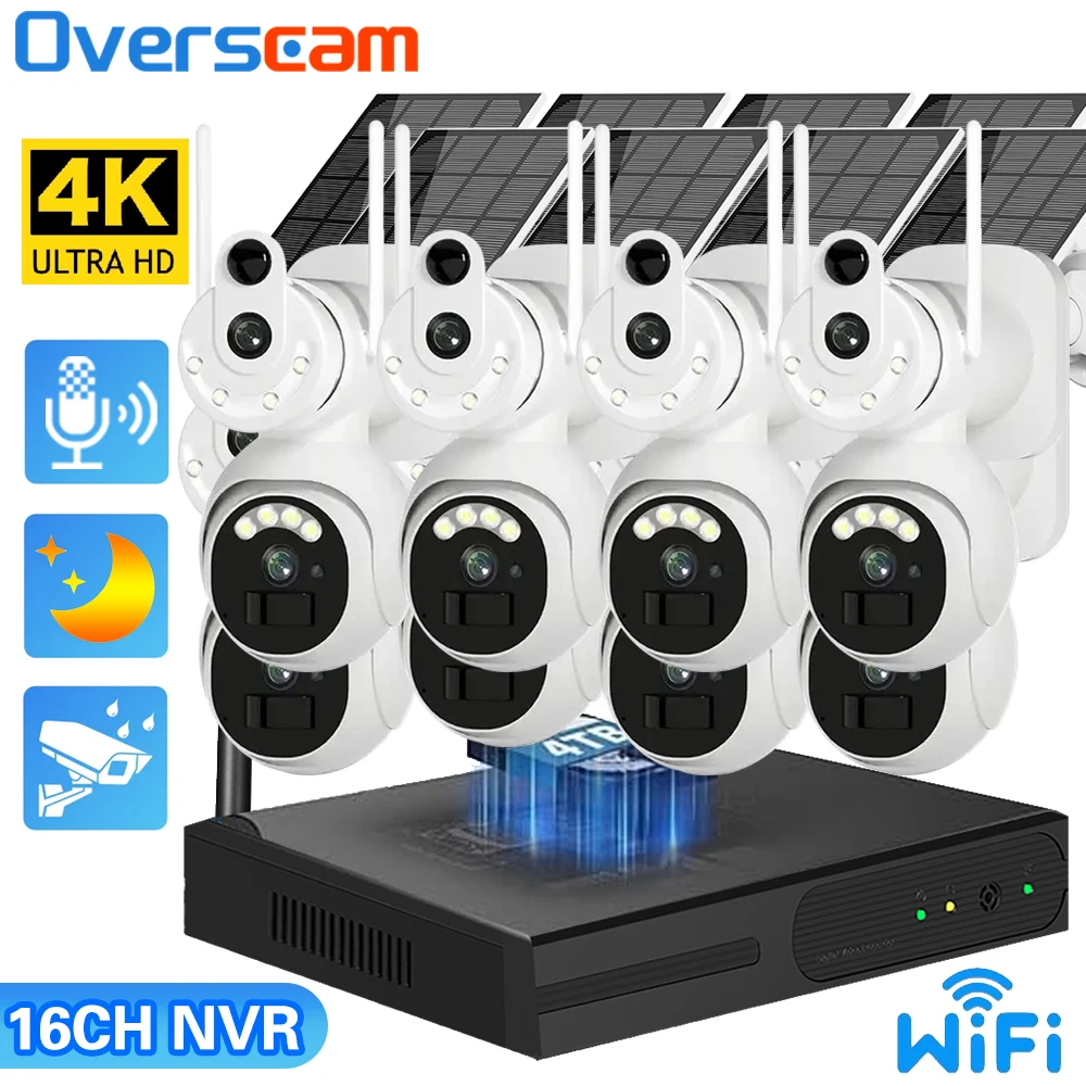 16-канальный беспроводной сетевой видеорегистратор, 4K, 8 МП, двойной объектив, Wi-Fi, солнечная камера видеонаблюдения, двусторонняя аудиосистема PTZ, IP-камера безопасности, комплект видеонаблюдения
16-канальный беспроводной сетевой видеорегистратор, 4K, 8 МП, двойной объектив, Wi-Fi, солнечная камера видеонаблюдения, двусторонняя аудиосистема PTZ, IP-камера безопасности, комплект видеонаблюдения