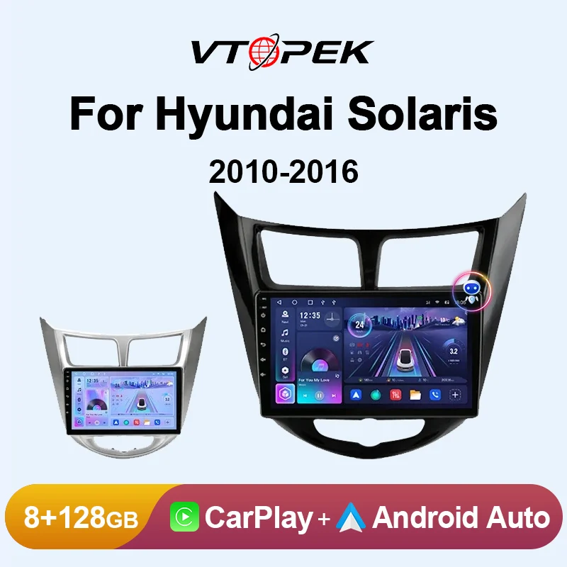 Vtopek 2 din Android 11 Car Radio For Hyundai Solaris Verna Accent 1 2010 - 2016 Multimedia Video Player Navigaion GPS Head unit
Vtopek 2 din Android 11 Car Radio For Hyundai Solaris Verna Accent 1 2010 - 2016 Multimedia Video Player Navigaion GPS Head unit