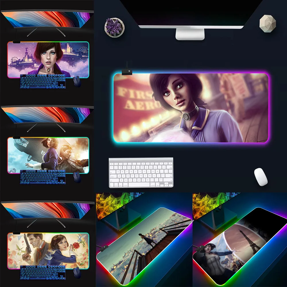 Bioshock infinite RGB Pc Gamer Keyboard Mouse Pad Mousepad LED Glowing Mouse Mats Rubber Gaming Computer Mausepad
Bioshock infinite RGB Pc Gamer Keyboard Mouse Pad Mousepad LED Glowing Mouse Mats Rubber Gaming Computer Mausepad