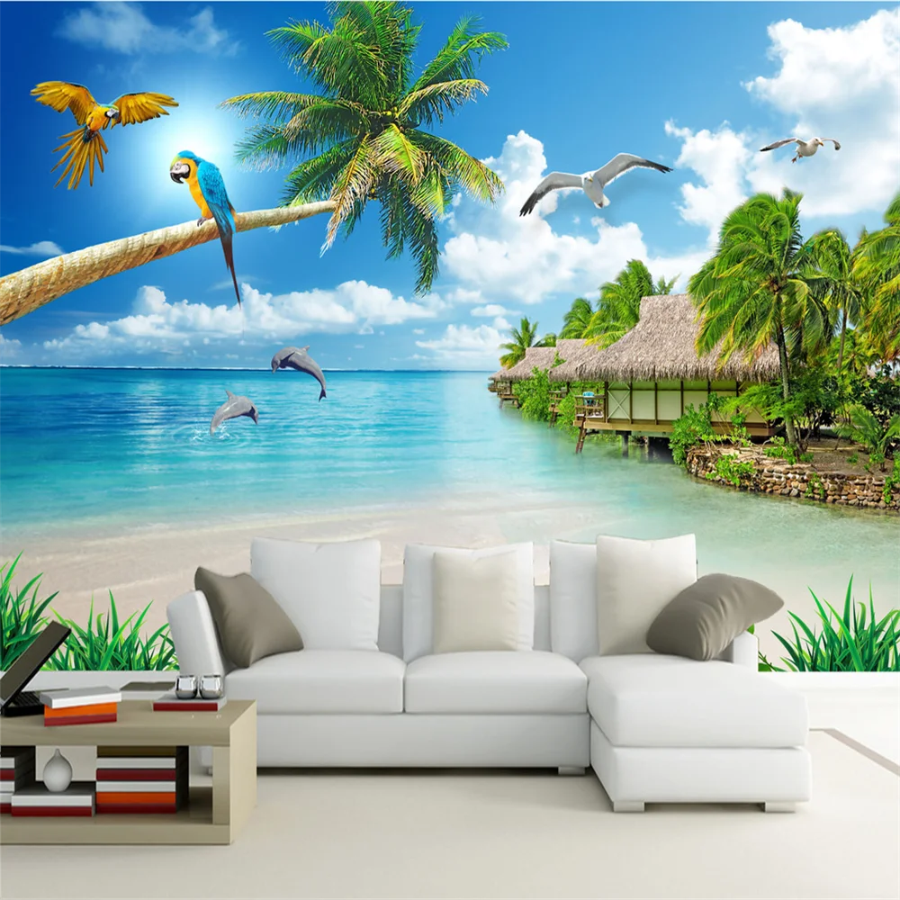 custom Summer beach Landscape TV Background wallpapers for Living Room Wall Decoration wall Painting Wallpaper home decorations
custom Summer beach Landscape TV Background wallpapers for Living Room Wall Decoration wall Painting Wallpaper home decorations
