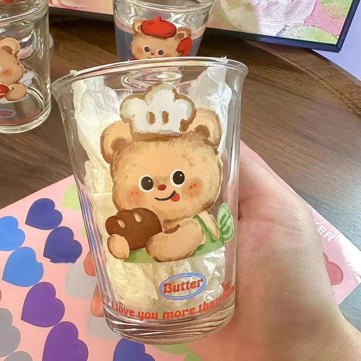 2025 New Ins Style Cute High Beauty Butter Bear Series Printed Glass Cup Cartoon Home Coffee Breakfast Milk Cup 300ml
2025 New Ins Style Cute High Beauty Butter Bear Series Printed Glass Cup Cartoon Home Coffee Breakfast Milk Cup 300ml