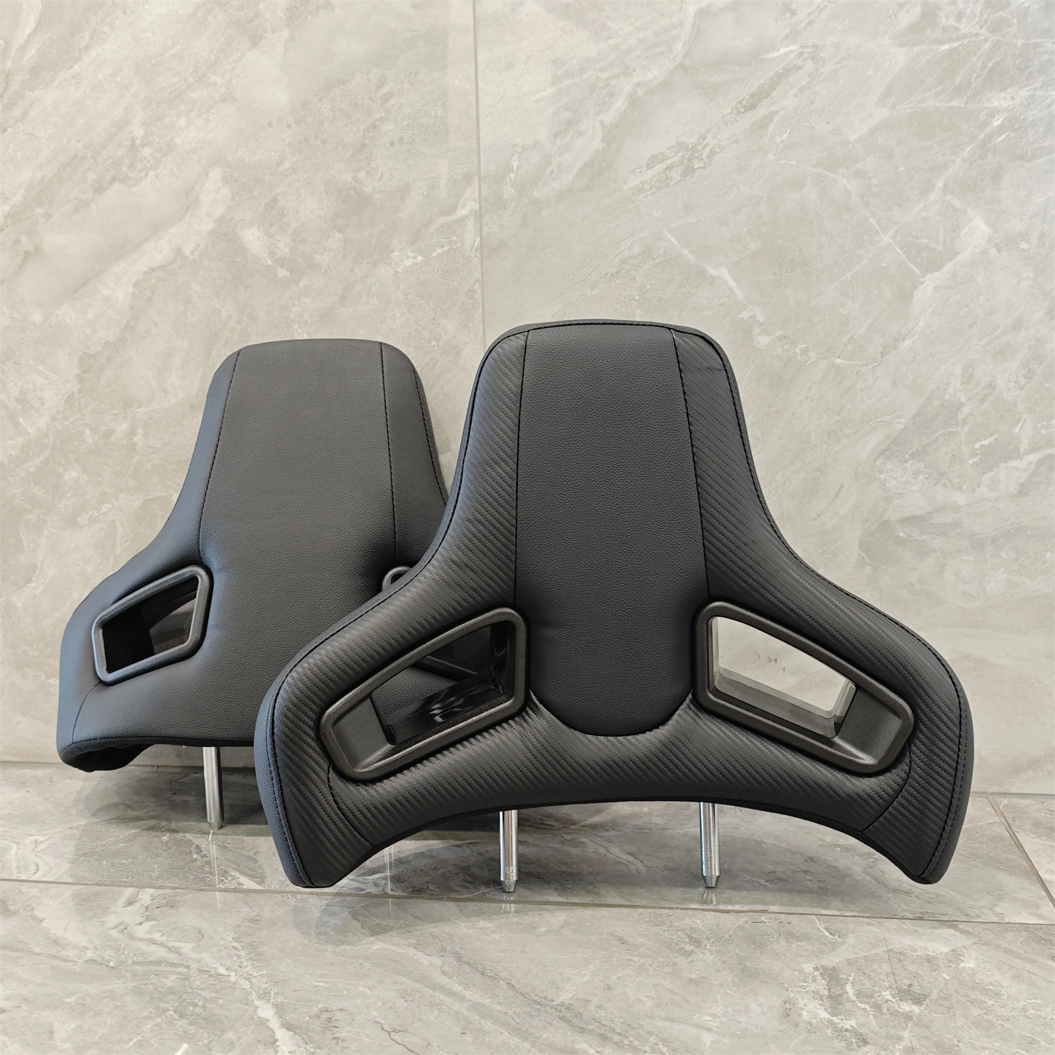 1 PAIR/2PCS High-quality Customizable headrests black carbon-fiber triangular-shaped modified car seat headrest
1 PAIR/2PCS High-quality Customizable headrests black carbon-fiber triangular-shaped modified car seat headrest