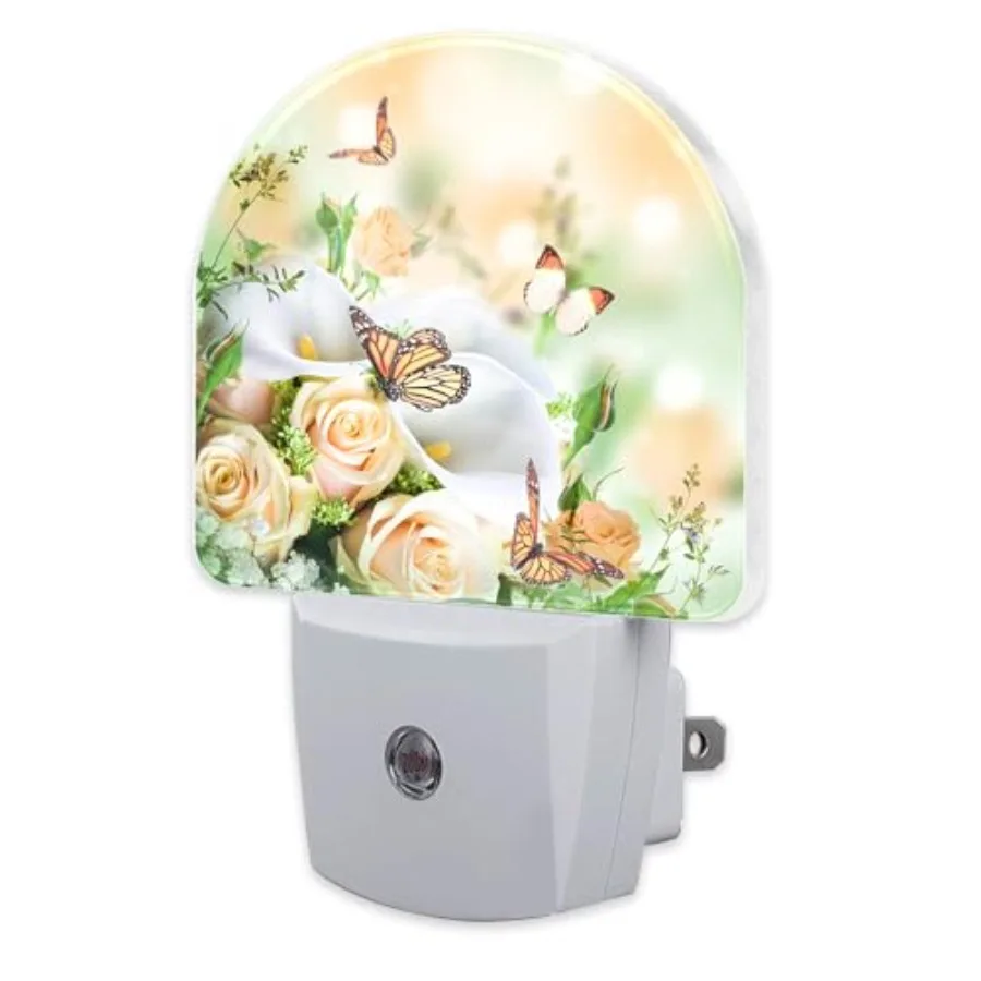 Yellow Rose Flowers Butterfly Night Light Plug into Wall, Spring Floral Butterflies Dusk to Dawn Night Light Plug in, 0.5w Ener
Yellow Rose Flowers Butterfly Night Light Plug into Wall, Spring Floral Butterflies Dusk to Dawn Night Light Plug in, 0.5w Ener