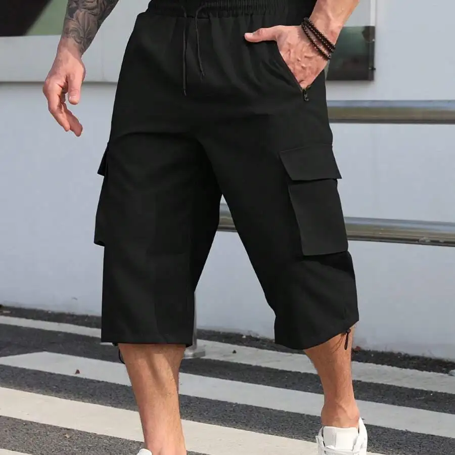 Mens Casual Cargo Shorts With Drawstring Waist Multi Pocket Polyester Summer Pants
Mens Casual Cargo Shorts With Drawstring Waist Multi Pocket Polyester Summer Pants
