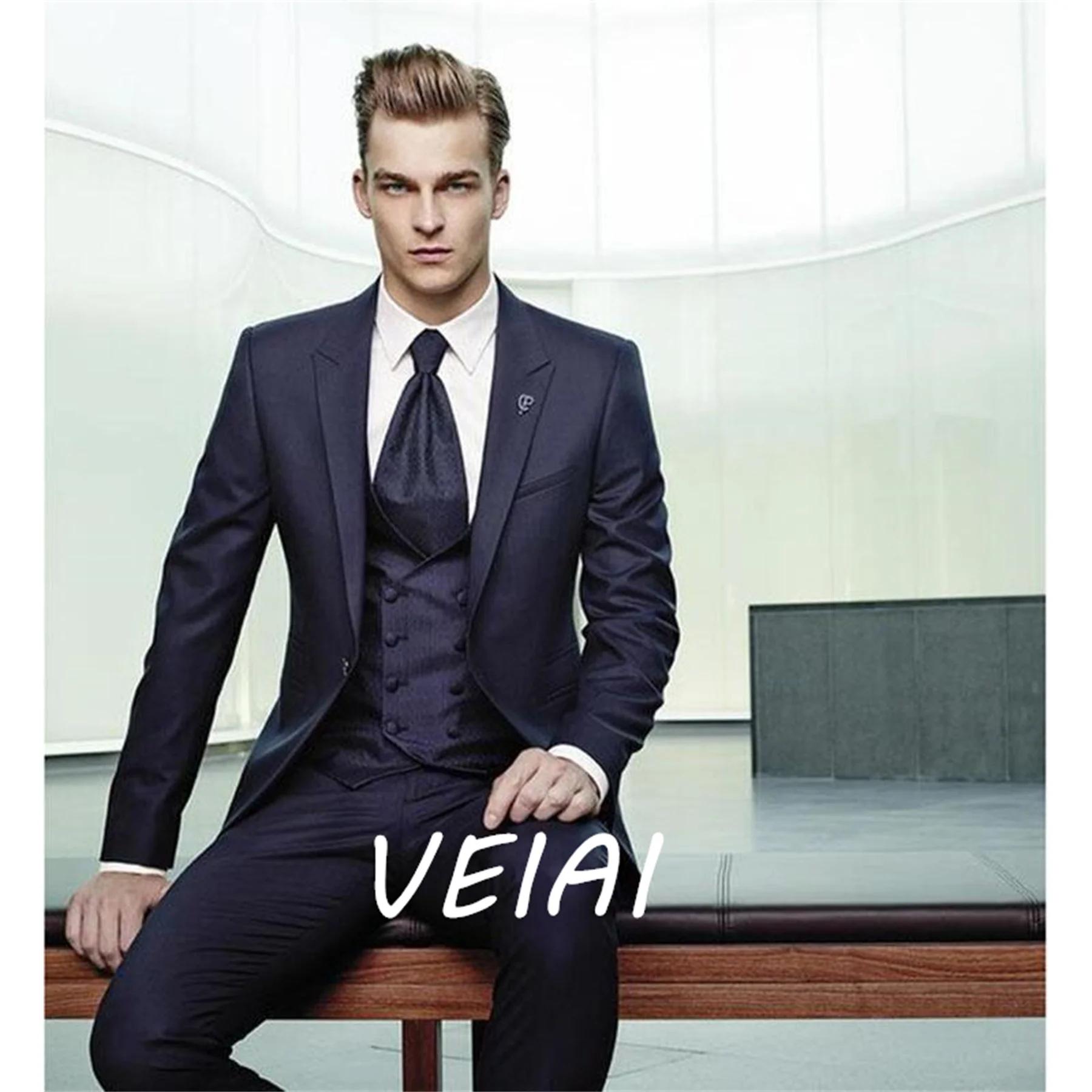 CustomizedMen Suits Navy 3 Pieces Slim Fit Business Men Suit Set Custom One Button Wedding Dress Blazer Jacket Vest&Trousers
CustomizedMen Suits Navy 3 Pieces Slim Fit Business Men Suit Set Custom One Button Wedding Dress Blazer Jacket Vest&Trousers