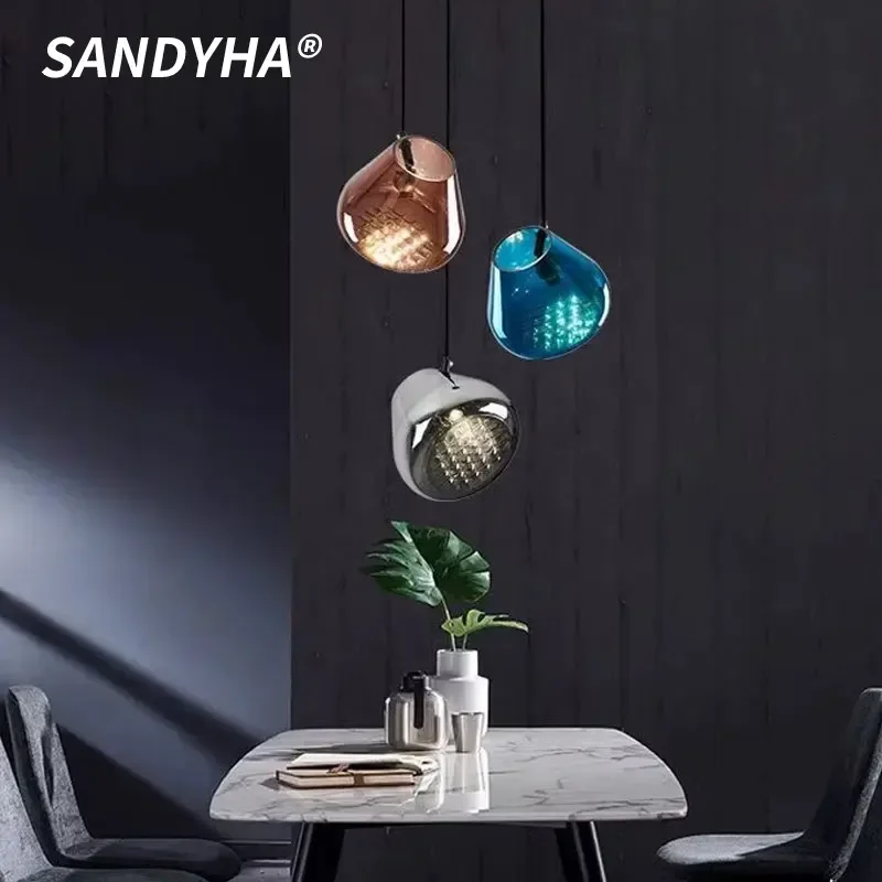 SANDYHA Modern Pendant Lights Coffee Bar Glass Chandeliers Bedroom Living Room Study Art Decor LED Hanging Lighting Fixtures
SANDYHA Modern Pendant Lights Coffee Bar Glass Chandeliers Bedroom Living Room Study Art Decor LED Hanging Lighting Fixtures