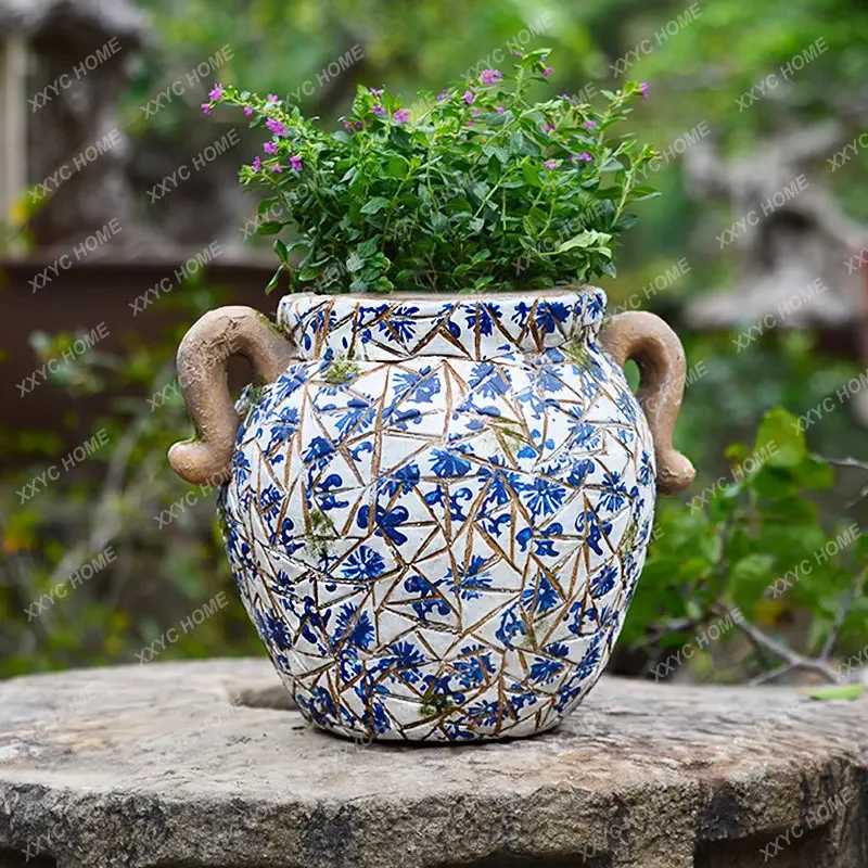 Antique Hand Painting Green Flowerpot Decoration Courtyard Garden Balcony Outdoor Personality Home Decoration Vase Home Decor
Antique Hand Painting Green Flowerpot Decoration Courtyard Garden Balcony Outdoor Personality Home Decoration Vase Home Decor