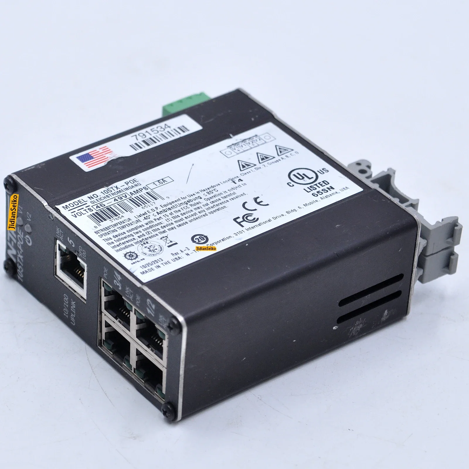Коммутатор Ethernet 105TX-POE 45-49V 1.6A 
Коммутатор Ethernet 105TX-POE 45-49V 1.6A