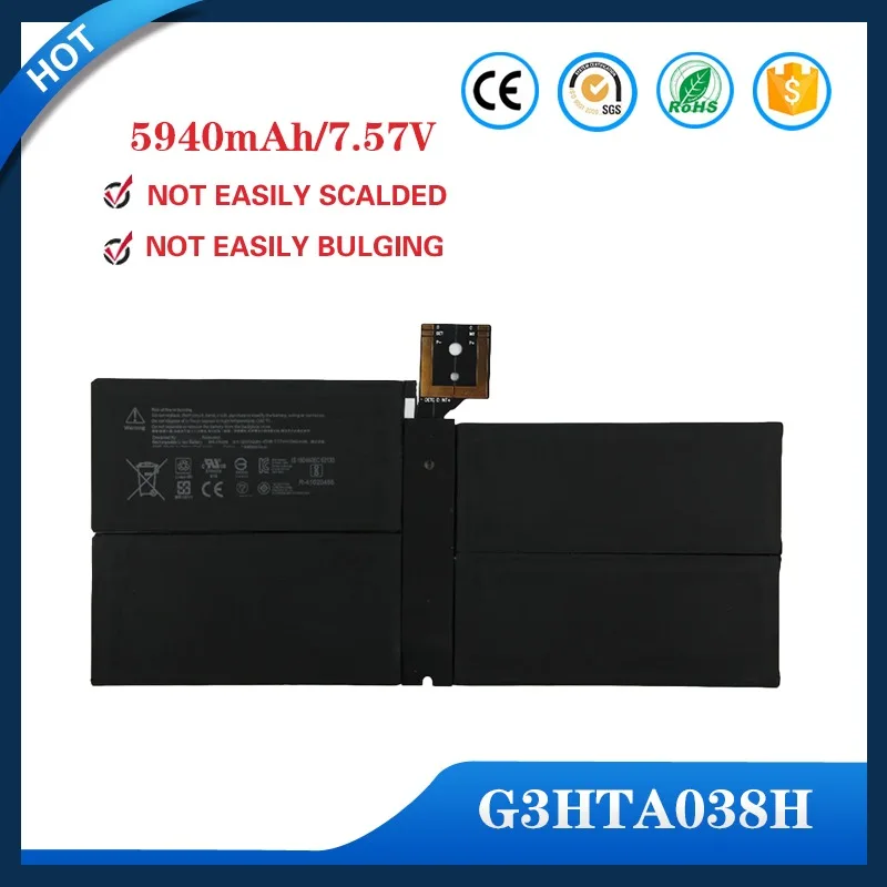 DYNM02 G3HTA038H 5940mAh Premium High Quality Long Lasting Replacement Battery For Microsoft Surface Pro 5 Pro 6
DYNM02 G3HTA038H 5940mAh Premium High Quality Long Lasting Replacement Battery For Microsoft Surface Pro 5 Pro 6