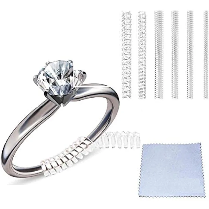 Ring Size Adjuster for Loose Rings,Ring Sizers Ring Spacers or Ring Tightener- 6 Sizes Fitter, Resizer Fit Almost Any Size Rings
Ring Size Adjuster for Loose Rings,Ring Sizers Ring Spacers or Ring Tightener- 6 Sizes Fitter, Resizer Fit Almost Any Size Rings