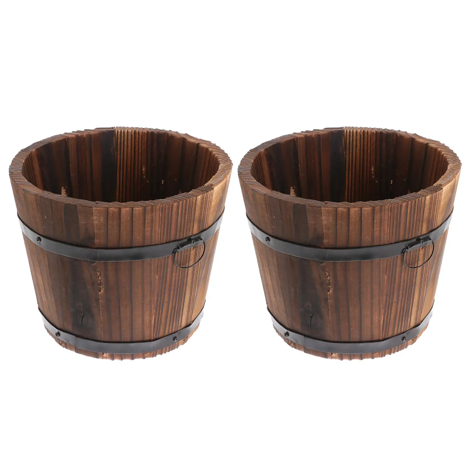 2Pcs Wooden Flower Pot Durable Eco Friendly Planter Decoration Vintage Barrel Shape Succulent Vase
2Pcs Wooden Flower Pot Durable Eco Friendly Planter Decoration Vintage Barrel Shape Succulent Vase