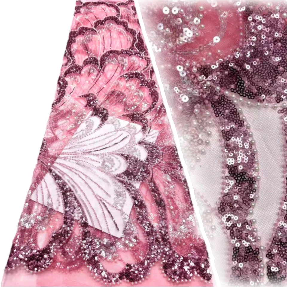 2026 Luxury African Sequin Lace Fabric High Quality Sequins Embroidery Beaded Mesh for Women Wedding Party Dresses 5 Yards 2407
2026 Luxury African Sequin Lace Fabric High Quality Sequins Embroidery Beaded Mesh for Women Wedding Party Dresses 5 Yards 2407