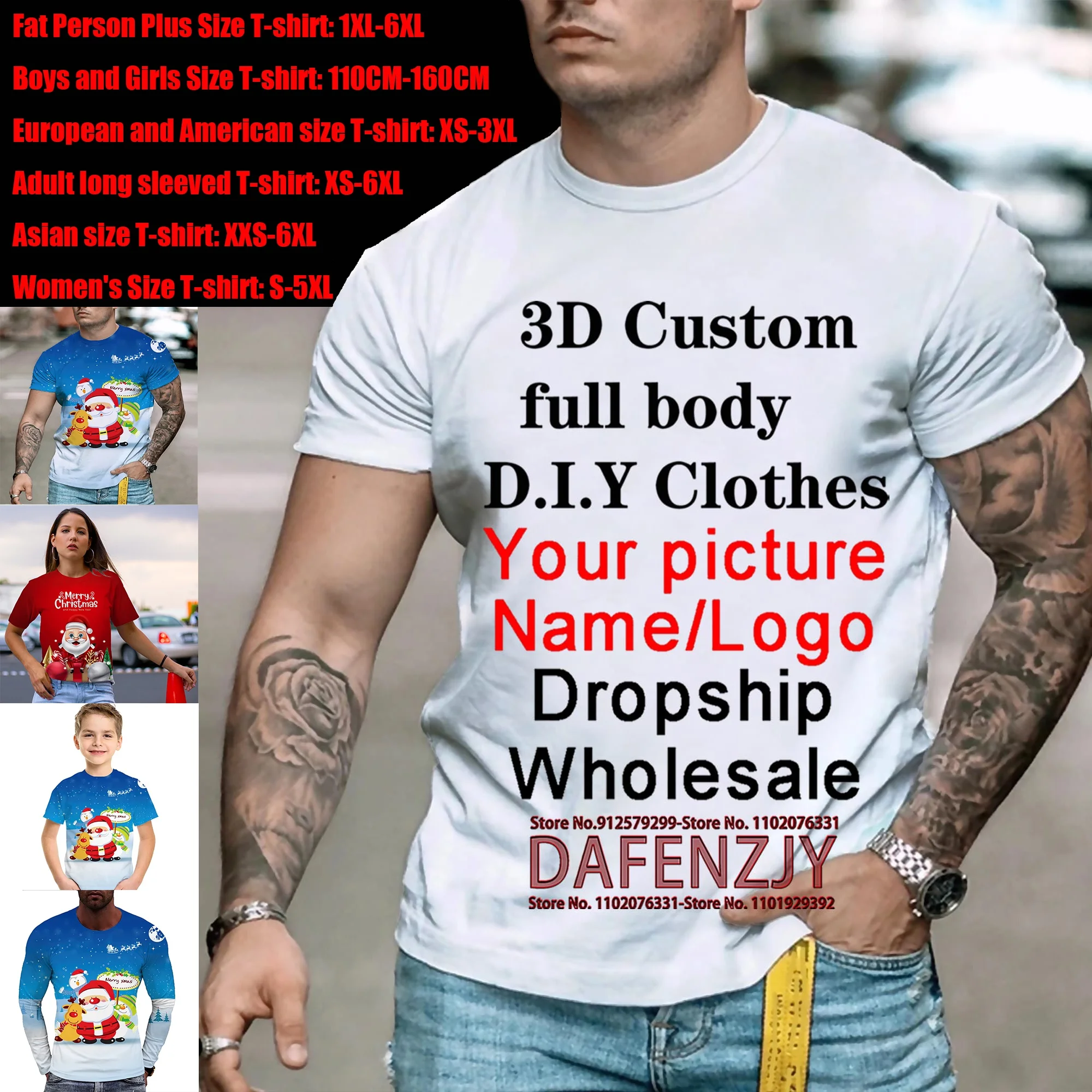 DIY Customized 3D Printed Men's T Shirt custom Short Sleeve Casual Long Sleeve Personality Camiseta Exclusive Women Kid T-shirt
DIY Customized 3D Printed Men's T Shirt custom Short Sleeve Casual Long Sleeve Personality Camiseta Exclusive Women Kid T-shirt