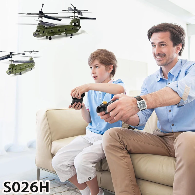 New Helicopter S026H Double-Propeller Fixed-Height Transport Aircraft Rc Airplane Remote Control Toys Parent-Child Interaction
New Helicopter S026H Double-Propeller Fixed-Height Transport Aircraft Rc Airplane Remote Control Toys Parent-Child Interaction