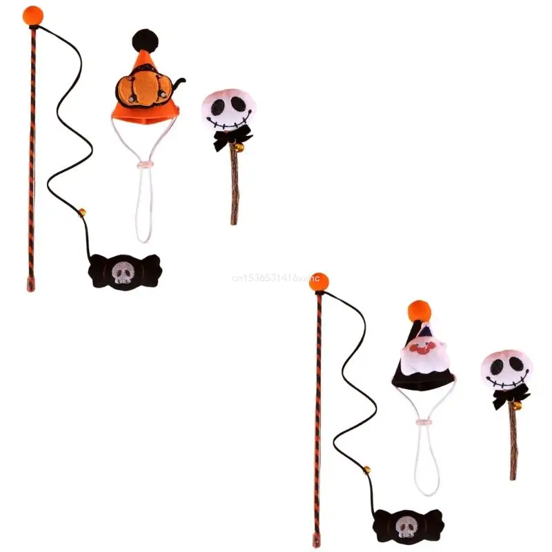 Dropship Cone Hat for Cats Pumpkin Toy Cats Wand Toy Pumpkin Fishing with Rod for Indoor Felines Play Chewing Toy
Dropship Cone Hat for Cats Pumpkin Toy Cats Wand Toy Pumpkin Fishing with Rod for Indoor Felines Play Chewing Toy