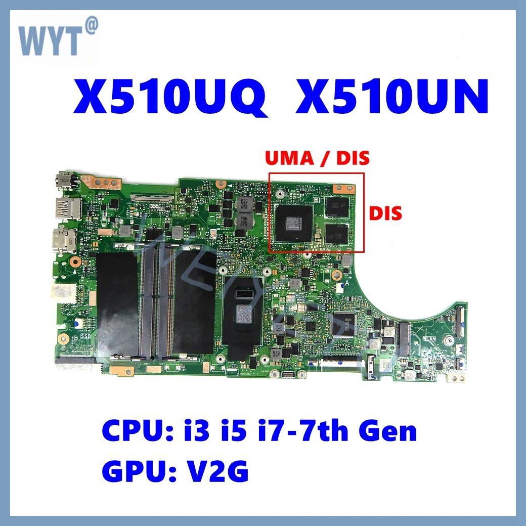 X510UQ/UN Mainboard For ASUS X510U/UQ/UQR X510UR X510UN/UNR X510UF S510UR S510UN S510U X510UA S5100UQ Motherboard i3 i5 i7 CPU
X510UQ/UN Mainboard For ASUS X510U/UQ/UQR X510UR X510UN/UNR X510UF S510UR S510UN S510U X510UA S5100UQ Motherboard i3 i5 i7 CPU
