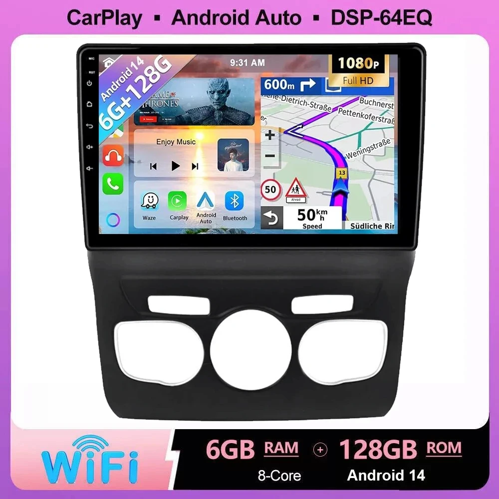 For Citroen C4 C4L DS4 2013 2014 - 2016 2017 Android 14 Car Navigation GPS Car Radio Multimedia Video Player 4G LTE 5G WiFi
For Citroen C4 C4L DS4 2013 2014 - 2016 2017 Android 14 Car Navigation GPS Car Radio Multimedia Video Player 4G LTE 5G WiFi