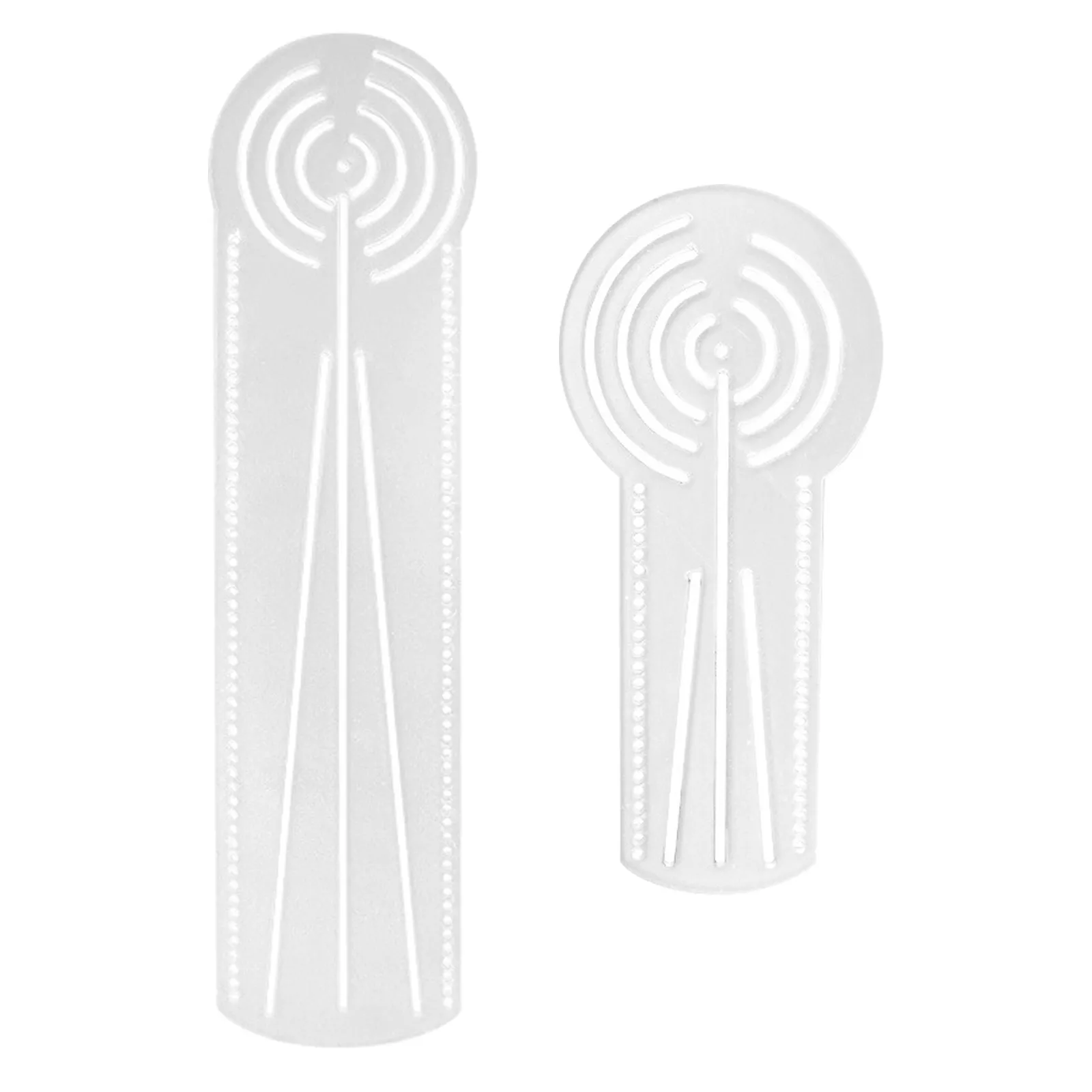 2Pcs Acrylic Geometry Drawing Ruler Mandala Stencil Tool for Circular Art Design Classroom Learning Technical Drafting