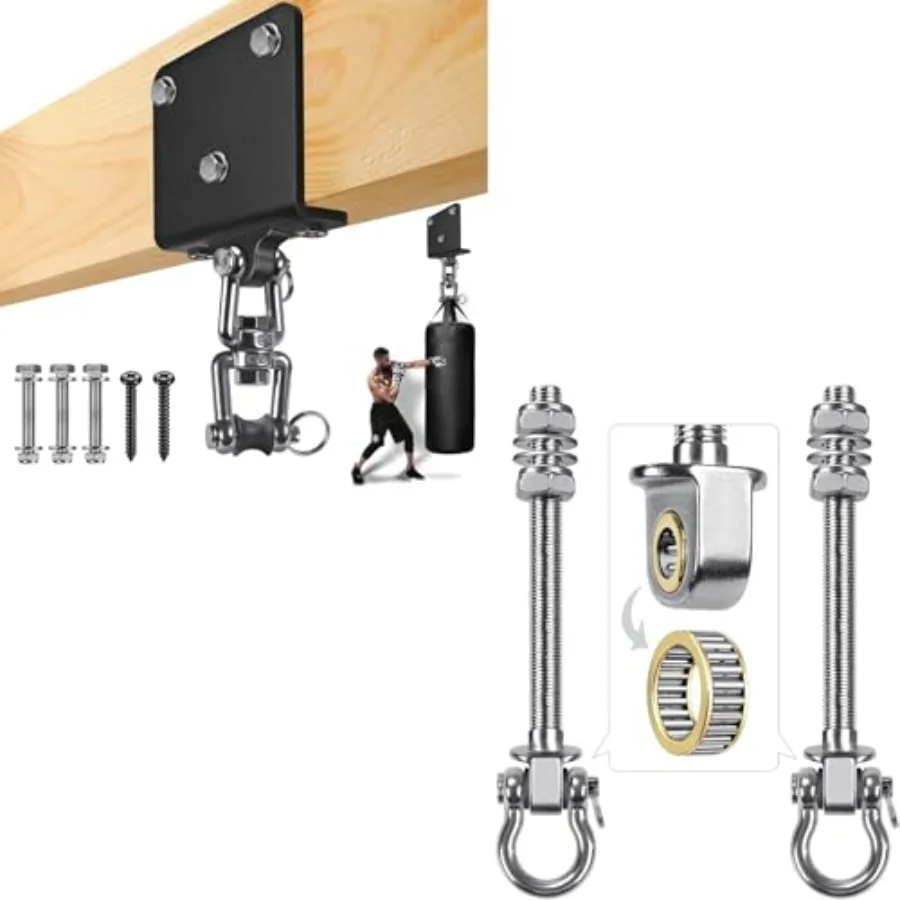 BeneLabel Heavy Duty Swing Hangers and Punching Bag Hanger - 1500 LB Capacity 360° Rotation Stainless Steel - Ideal for Hammock
BeneLabel Heavy Duty Swing Hangers and Punching Bag Hanger - 1500 LB Capacity 360° Rotation Stainless Steel - Ideal for Hammock