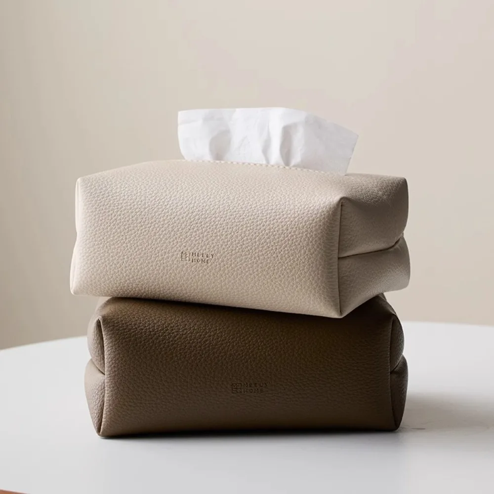 Creative and minimalist leather tissue box, living room light luxury home decor paper box
Creative and minimalist leather tissue box, living room light luxury home decor paper box