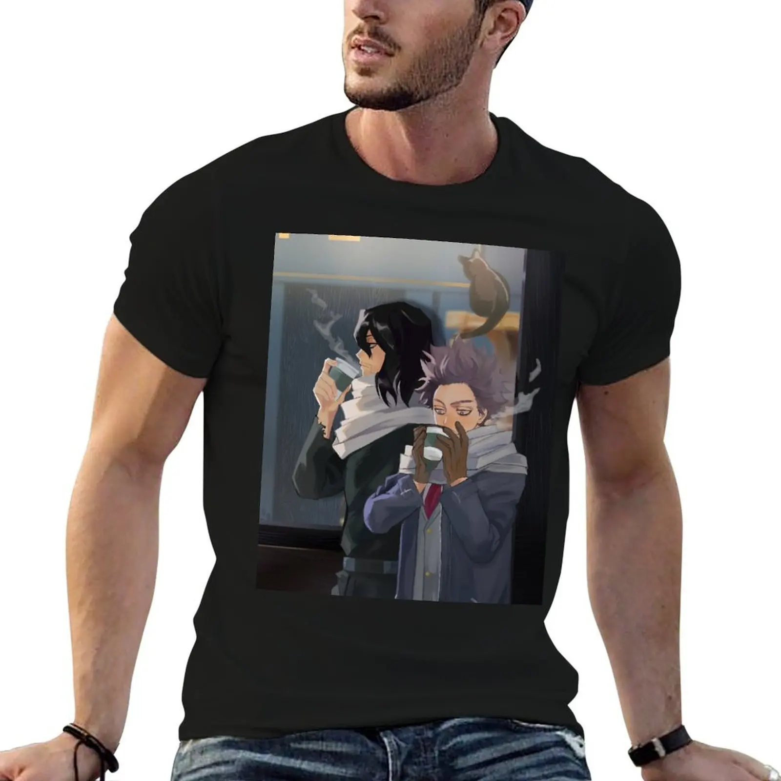 Aizawa and Shinsou Cat Cafe T-Shirt t shirts with prints printed t shirts for man T-Shirt 
Aizawa and Shinsou Cat Cafe T-Shirt t shirts with prints printed t shirts for man T-Shirt