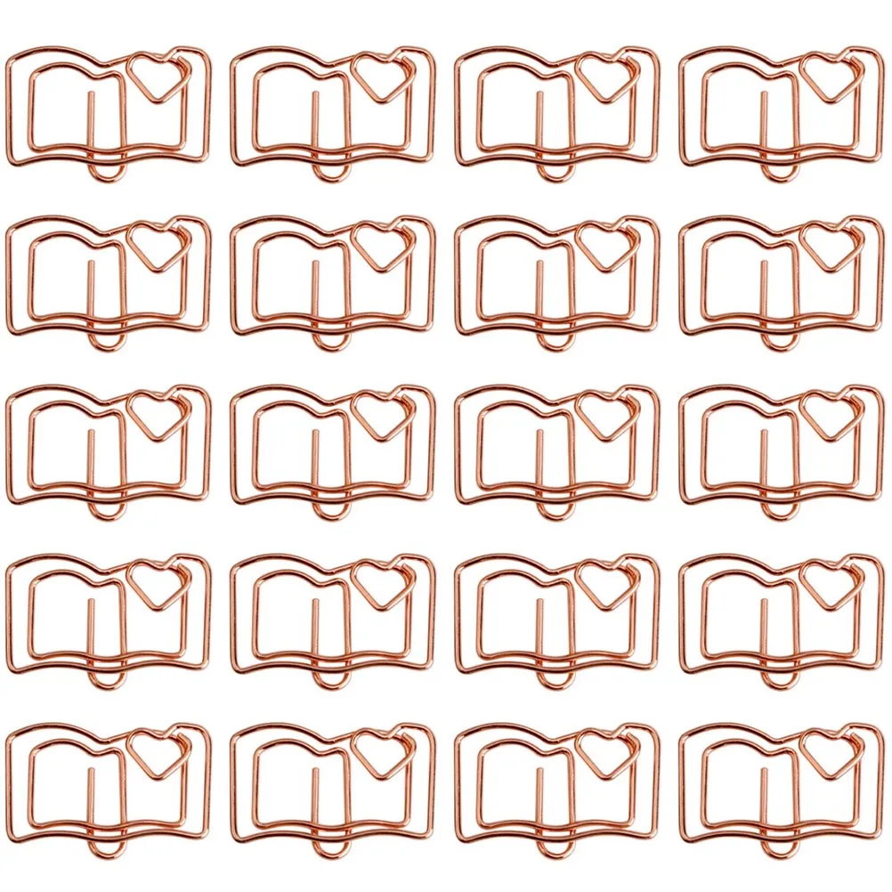 20pcs Clips Bookmark Shaped Paper Office Book Shape Paper Clips Supplies Gifts Office Supplies Stainless Memo Clamps
20pcs Clips Bookmark Shaped Paper Office Book Shape Paper Clips Supplies Gifts Office Supplies Stainless Memo Clamps