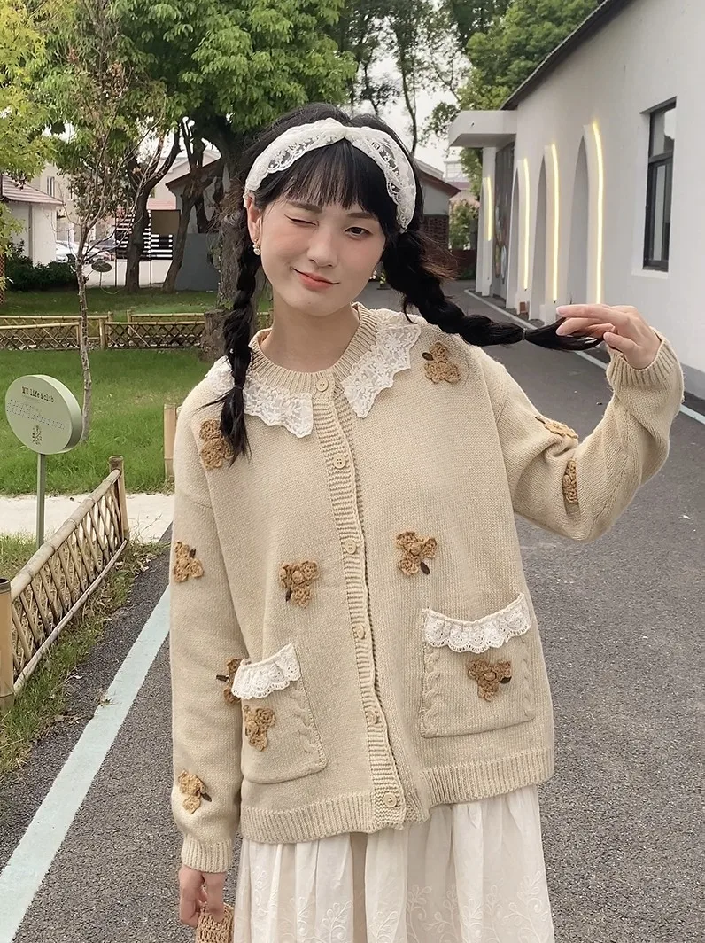 Теплый дышащий женский вязаный кардиган с круглым вырезом, длинными рукавами, узором из цветочного кружева, осенне-зимний
Теплый дышащий женский вязаный кардиган с круглым вырезом, длинными рукавами, узором из цветочного кружева, осенне-зимний