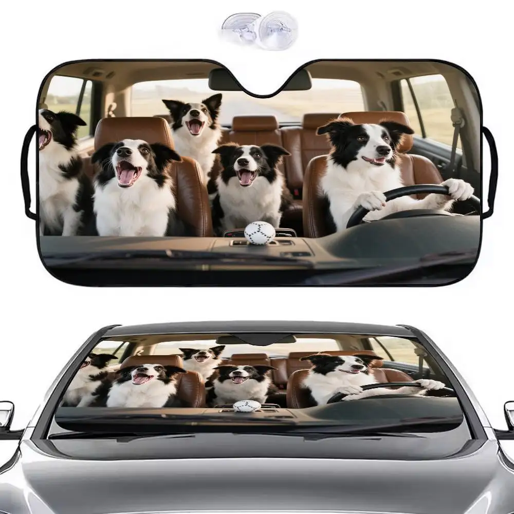 Dog driver order Collie Funny Car SunShade Parasol Car Windshield Sun Shade UV Protection and Interior Cooler 
Dog driver order Collie Funny Car SunShade Parasol Car Windshield Sun Shade UV Protection and Interior Cooler