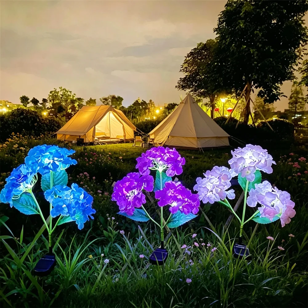 Solar Flower Lights Outdoor 3-Heads LED Hydrangea Solar Garden Lawn Lamp Wedding Summer Yard Party Holiday Christmas Decoration
Solar Flower Lights Outdoor 3-Heads LED Hydrangea Solar Garden Lawn Lamp Wedding Summer Yard Party Holiday Christmas Decoration