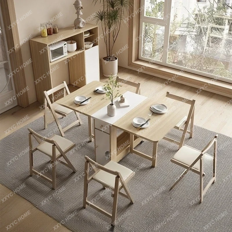 LSimple multi-functional folding dining table Small apartment household removable retractable pulley dining table
LSimple multi-functional folding dining table Small apartment household removable retractable pulley dining table