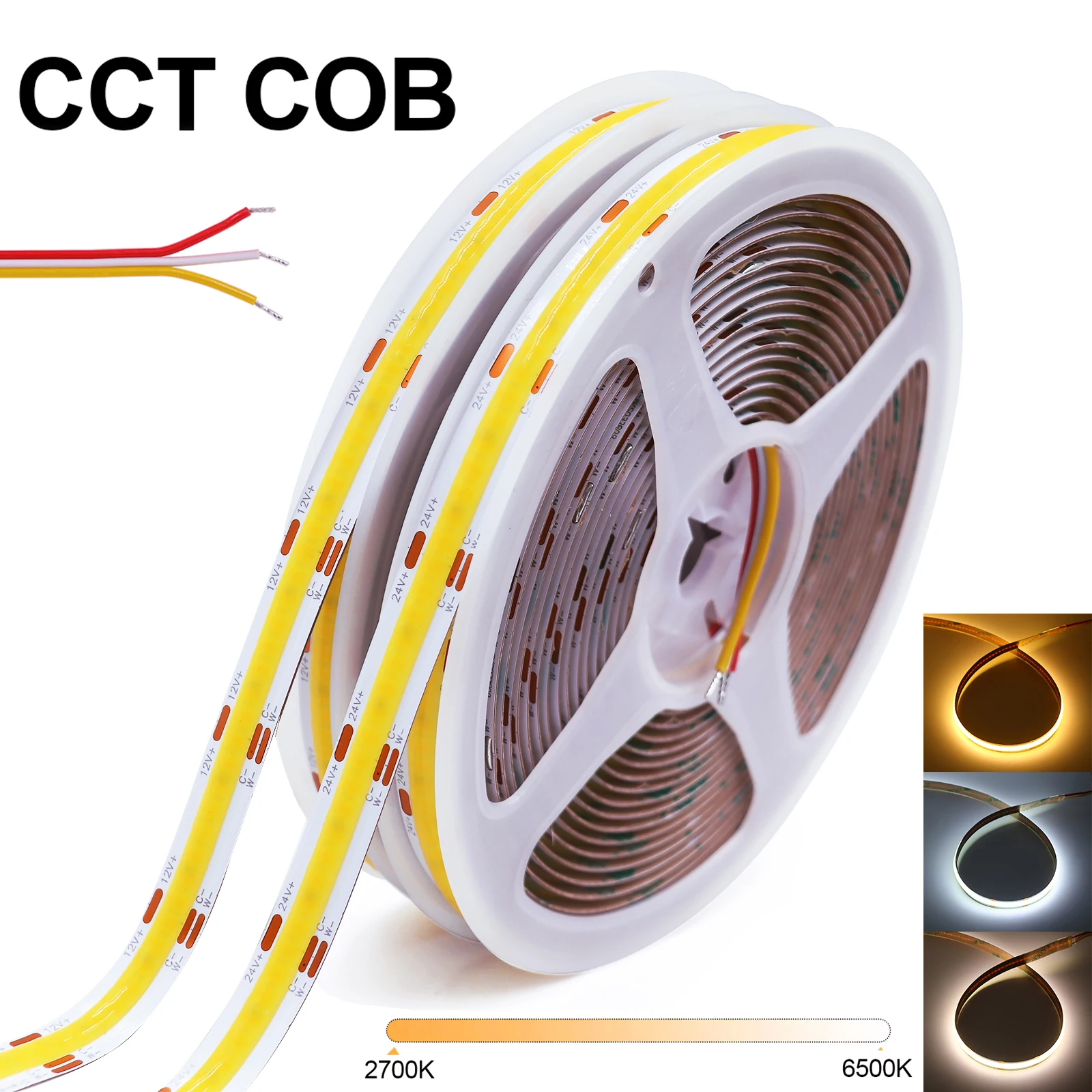 5M COB CCT Светодиодная лента 12 В 24 В 608 светодиодов/м Линейное освещение высокой плотности с регулируемой яркостью от 2700 К до 6500 К Сменная светодиодная лента для домашнего декора
5M COB CCT Светодиодная лента 12 В 24 В 608 светодиодов/м Линейное освещение высокой плотности с регулируемой яркостью от 2700 К до 6500 К Сменная светодиодная лента для домашнего декора