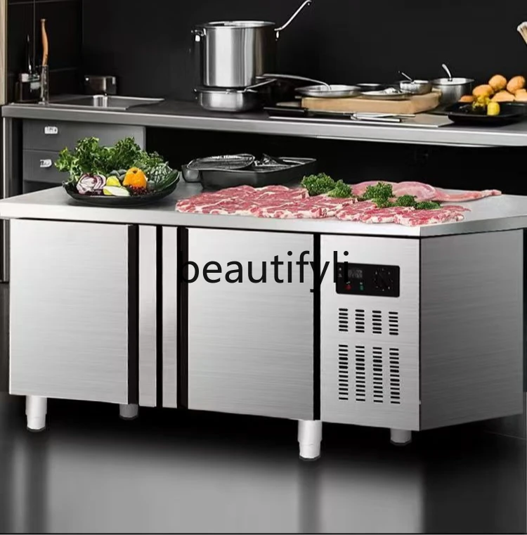 Commercial stainless steel workbench freezer freezer kitchen console fresh-keeping cabinet
Commercial stainless steel workbench freezer freezer kitchen console fresh-keeping cabinet