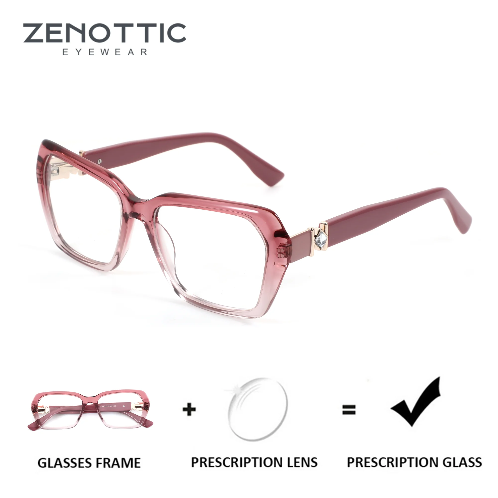 ZENOTTIC (S Size) Acetate Polygon Custom Prescription Glasses For Women Photochromic Optical Lenses With Recipe Myopia Eyewear
ZENOTTIC (S Size) Acetate Polygon Custom Prescription Glasses For Women Photochromic Optical Lenses With Recipe Myopia Eyewear
