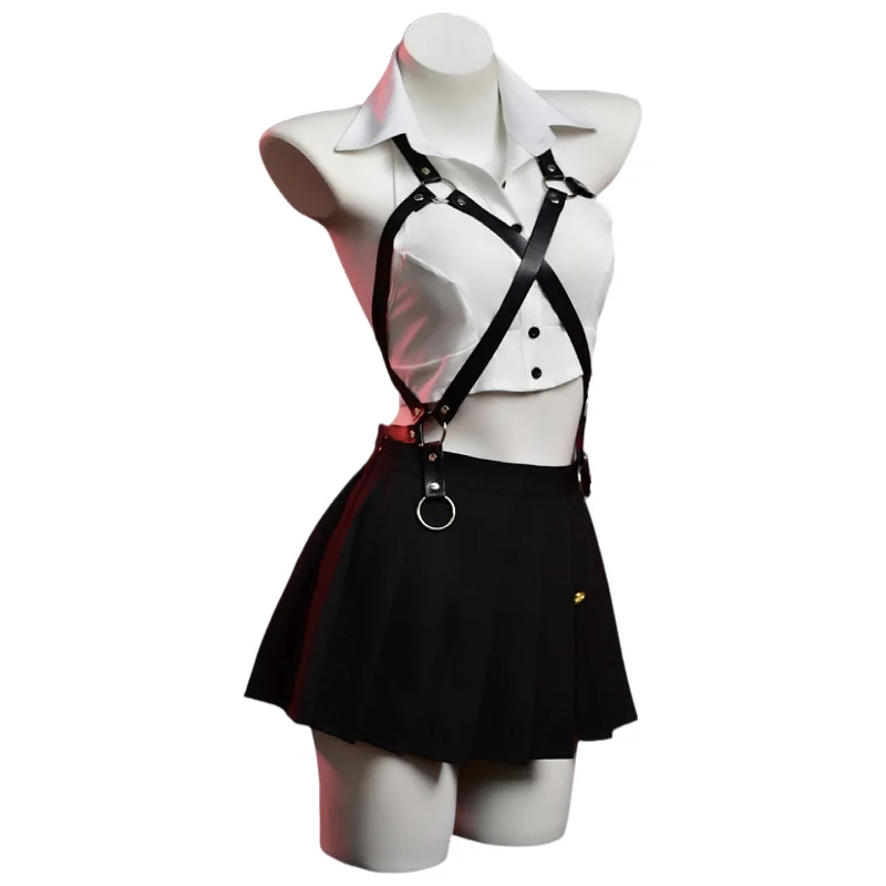 Sexy Lingerie In A Pure Schoolgirl-style Sailor Uniform Featuring A Sexy Two-piece Short-sleeved Top And Pleated Skirt Sets 1DLS
Sexy Lingerie In A Pure Schoolgirl-style Sailor Uniform Featuring A Sexy Two-piece Short-sleeved Top And Pleated Skirt Sets 1DLS