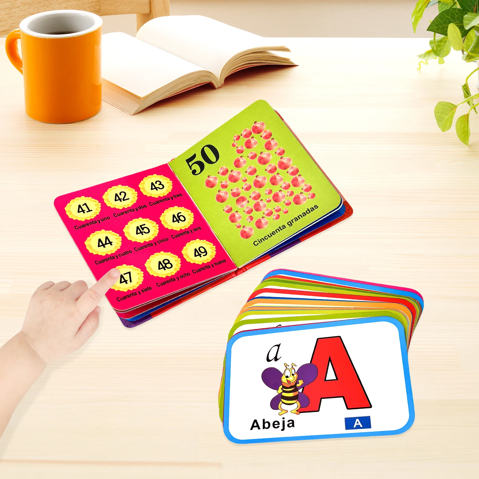 Spanish educational reading set featuring number cards (1–100) and alphabet cards for fun, interactive learning.
Spanish educational reading set featuring number cards (1–100) and alphabet cards for fun, interactive learning.