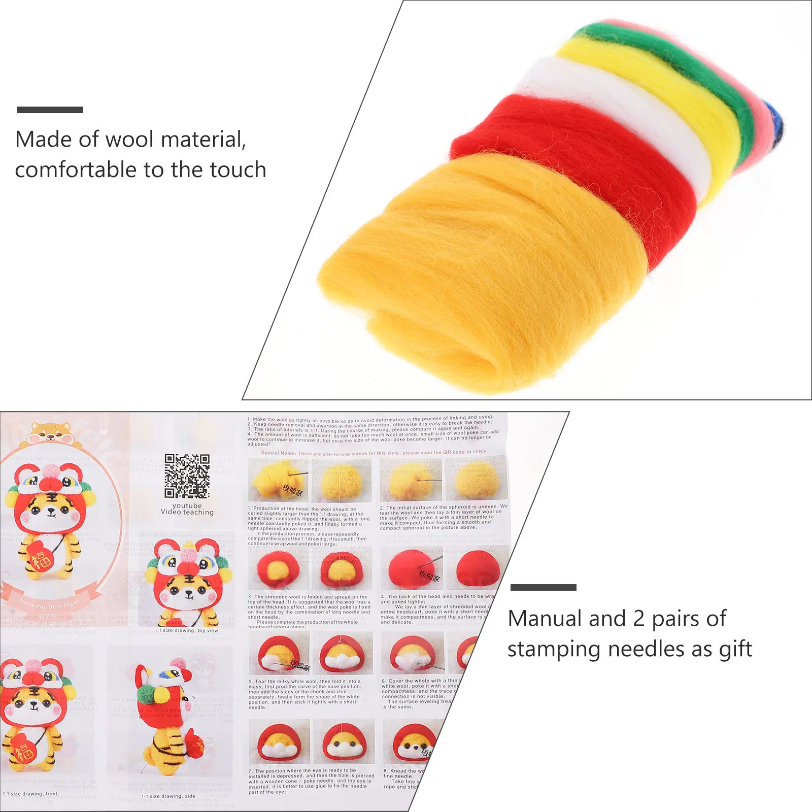 1 set 1 Set Diy Material Felting Kit Tiger Wool Felting Materials Diy Craft Supplies Beginner Felt Animal Decoration Gift
1 set 1 Set Diy Material Felting Kit Tiger Wool Felting Materials Diy Craft Supplies Beginner Felt Animal Decoration Gift