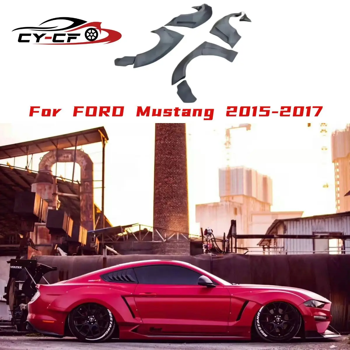 Для Ford Mustang Coupe 2015-2017: Комплект расширителей колесных арок (брызговиков) в стиле GTSS, защитные накладки на крылья, комплект обвеса
Для Ford Mustang Coupe 2015-2017: Комплект расширителей колесных арок (брызговиков) в стиле GTSS, защитные накладки на крылья, комплект обвеса