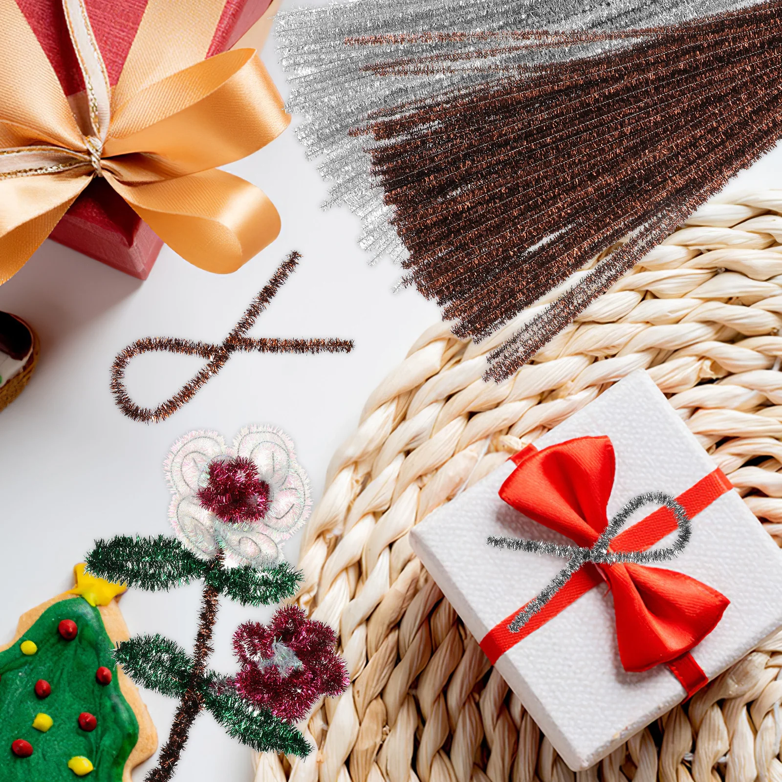 500Pcs Tinsel Pipe Cleaners Bendable Flexible Metallic Wire Twisting Stems for DIY Craft Projects Ornament Decorations Bulk
500Pcs Tinsel Pipe Cleaners Bendable Flexible Metallic Wire Twisting Stems for DIY Craft Projects Ornament Decorations Bulk